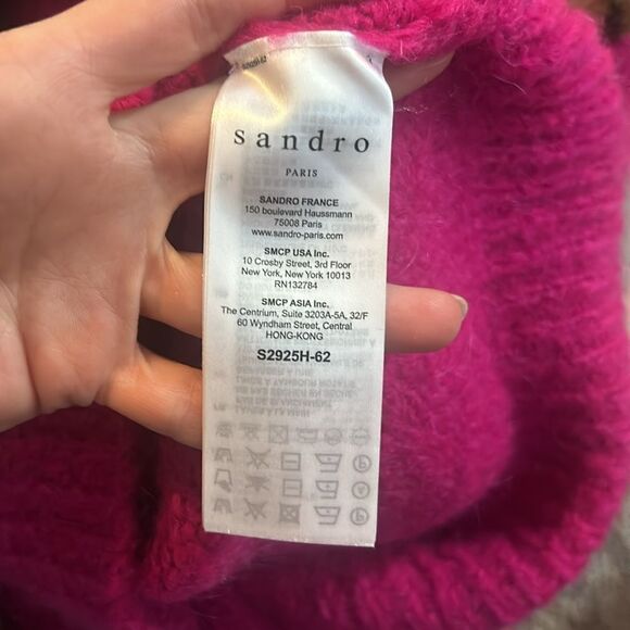 Sandro Carolina Oversized V-Neck Sweater S - Picture 6 of 7